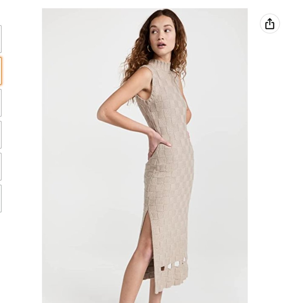 NWT STAUD Glacier Jacquard-Knit Maxi Dress